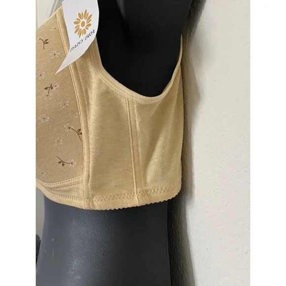 NEW Daisy Bra front snap front cotton plus size 3XL wireless bra - Picture 4 of 12